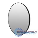 Okrągłe lustro ścienne 50 cm wiszące nowoczesne czarna rama aluminium ModernHome ModernHome Okrągłe lustro ścienne 50 cm wiszące nowoczesne czarna rama aluminium ModernHome ModernHome