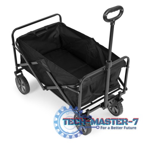 Wózek transportowy składany duży wózek ogrodowy plażowy czarny ModernHome ModernHome Wózek transportowy składany duży wózek ogrodowy plażowy czarny ModernHome ModernHome