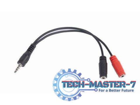 Adapter Jack Mini 4-Pin(M)->2x Jack Mini(F) 20cm Adapter Jack Mini 4-Pin(M)->2x Jack Mini(F) 20cm
