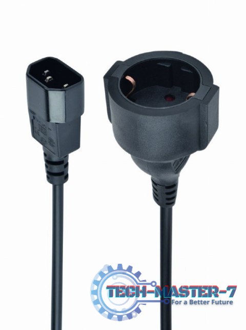Adapter zasilania IEC320 C14->SCHUKO(F) 15 cm Adapter zasilania IEC320 C14->SCHUKO(F) 15 cm