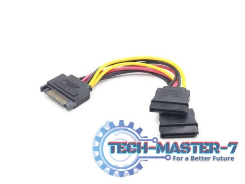 KABEL SATA (M)->SATA(F)X2 15CM KABEL SATA (M)->SATA(F)X2 15CM