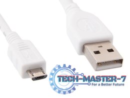 Kabel USB Micro AM-MBM5P 1m White