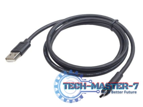 Kabel USB 2.0 typu AC AM-CM 1.8m czarny Kabel USB 2.0 typu AC AM-CM 1.8m czarny