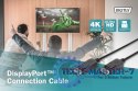 Kabel połączeniowy DisplayPort z zatrzaskami 4K 60Hz UHD Typ DP/DP M/M czarny 1m