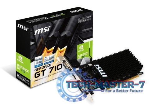 Karta graficzna GeForce GT 710 2GB DDR3 64BIT DVI/D-SUB/HDMI Karta graficzna GeForce GT 710 2GB DDR3 64BIT DVI/D-SUB/HDMI