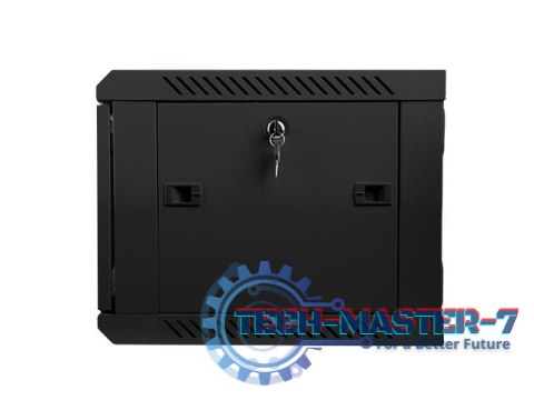 Szafa instalacyjna wisząca 19'' 6U 600X450mm czarna (drzwi szklane) Szafa instalacyjna wisząca 19'' 6U 600X450mm czarna (drzwi szklane)