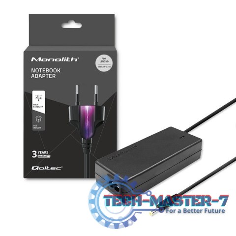 Zasilacz do Lenovo 45W | 20V | 2.25A | 4.0*1.7 | +kabel zasilający Zasilacz do Lenovo 45W | 20V | 2.25A | 4.0*1.7 | +kabel zasilający