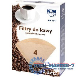 Filtry do kawy 4 80 sztuk AK114