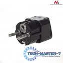 Adapter gniazdo UK na wtyk EU uniwersalny MCE155 Czarny
