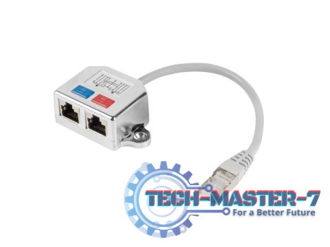 Adapter rodzielacz LAN RJ-45 - 2x RJ-45 FTP Adapter rodzielacz LAN RJ-45 - 2x RJ-45 FTP