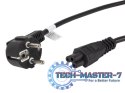 Kabel zasilający Laptop (MIKI) IEC 7/7 - IEC 320 C5 1.8M VDE czarny Kabel zasilający Laptop (MIKI) IEC 7/7 - IEC 320 C5 1.8M VDE czarny