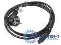 Kabel zasilający Laptop (MIKI) IEC 7/7 - IEC 320 C5 1.8M VDE czarny Kabel zasilający Laptop (MIKI) IEC 7/7 - IEC 320 C5 1.8M VDE czarny