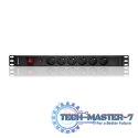 Listwa zasilająca do RACK 19cali | 1U | 6A | PDU | 6xSCHUKO | 2m Listwa zasilająca do RACK 19cali | 1U | 6A | PDU | 6xSCHUKO | 2m