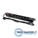 Listwa zasilająca do RACK 19cali | 1U | 6A | PDU | 6xSCHUKO | 2m Listwa zasilająca do RACK 19cali | 1U | 6A | PDU | 6xSCHUKO | 2m