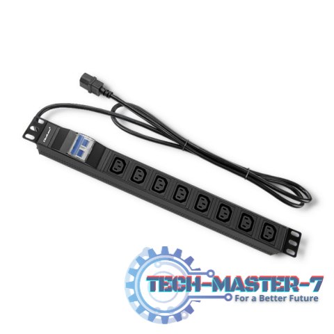 Listwa zasilająca do Rack 19cali | circuit breaker | 1U | 10A | PDU | 8xIEC C13 | 2m Listwa zasilająca do Rack 19cali | circuit breaker | 1U | 10A | PDU | 8xIEC C13 | 2m