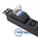 Listwa zasilająca do Rack 19cali | circuit breaker | 1U | 10A | PDU | 8xIEC C13 | 2m Listwa zasilająca do Rack 19cali | circuit breaker | 1U | 10A | PDU | 8xIEC C13 | 2m