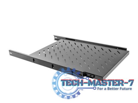 Półka do szaf 19'' wysuwana 1000mm 1U 465x750mm czarna Półka do szaf 19'' wysuwana 1000mm 1U 465x750mm czarna