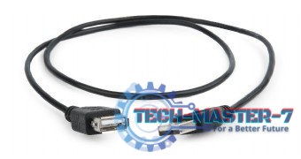 Przedłużacz kabla USB 2.0 AM-AFI 0.75m czarny Przedłużacz kabla USB 2.0 AM-AFI 0.75m czarny
