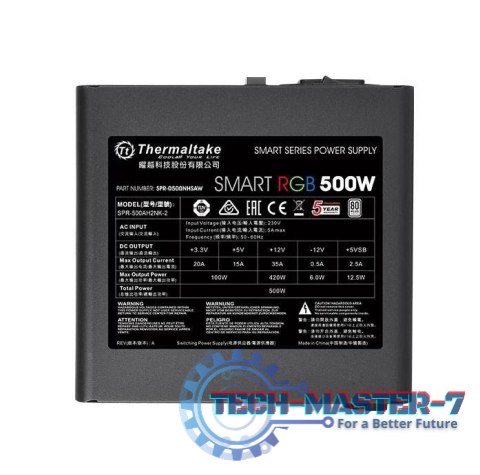 Smart 500W RGB (80+ 230V EU, 2xPEG, 120mm, Single Rail) Smart 500W RGB (80+ 230V EU, 2xPEG, 120mm, Single Rail)