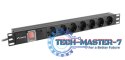Listwa zasilająca Rack PDU 19" 1U 10A 7X SCHUKO 2m czarny C14 Listwa zasilająca Rack PDU 19" 1U 10A 7X SCHUKO 2m czarny C14