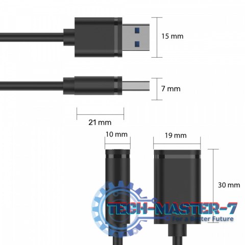 Przedłużacz USB 2.0 AM-AF, 0.5m; Y-C447GBK Przedłużacz USB 2.0 AM-AF, 0.5m; Y-C447GBK