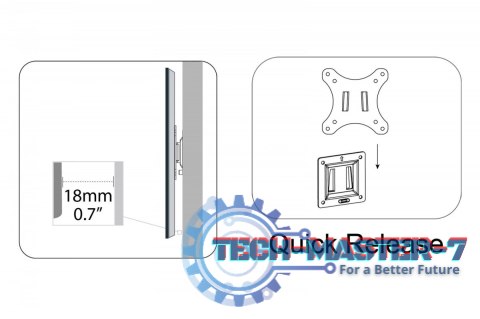 Uchwyt ścienny pojedynczy, 1xLCD, max. 27", max. obciążenie 18kg, poziomnica Uchwyt ścienny pojedynczy, 1xLCD, max. 27", max. obciążenie 18kg, poziomnica