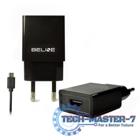 Ładowarka sieciowa USB + microUSB 1A czarna Ładowarka sieciowa USB + microUSB 1A czarna