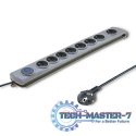 Listwa antyprzepięciowa Quick Switch, 8 gniazd, 1,8m, szara Listwa antyprzepięciowa Quick Switch, 8 gniazd, 1,8m, szara