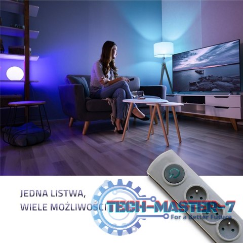 Listwa antyprzepięciowa Quick Switch, 8 gniazd, 1,8m, szara Listwa antyprzepięciowa Quick Switch, 8 gniazd, 1,8m, szara