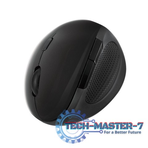 Radiowa mysz optyczna 2.4GHz 1600dpi czarna ergonomiczna Radiowa mysz optyczna 2.4GHz 1600dpi czarna ergonomiczna