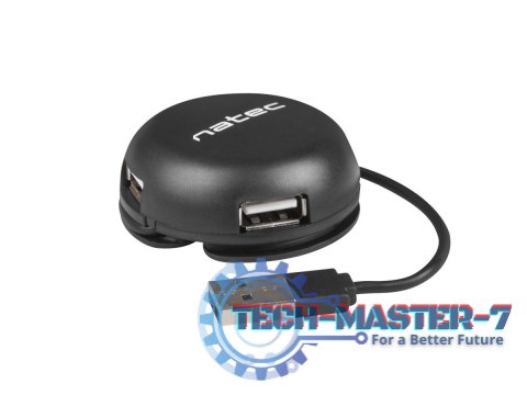 Hub USB 4 porty Bumblebee USB 2.0 czarny Hub USB 4 porty Bumblebee USB 2.0 czarny