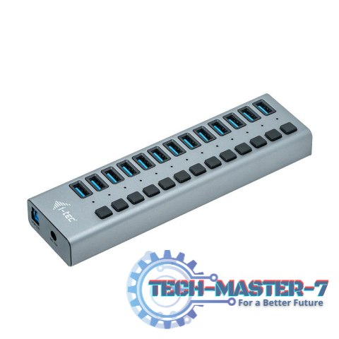 Hub USB3.0 z ładowaniem, 13 portów, zasilacz 60W Hub USB3.0 z ładowaniem, 13 portów, zasilacz 60W