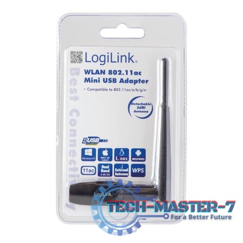 Karta WLAN 802.11ac USB2.0, z anteną Karta WLAN 802.11ac USB2.0, z anteną