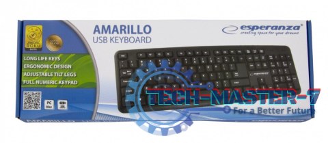 Klawiatura przewodowa standardowa USB AMARILLO Klawiatura przewodowa standardowa USB AMARILLO