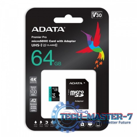 Karta pamięci microSD Premier Pro 64GB UHS1 U3 V30 A2 + adapter Karta pamięci microSD Premier Pro 64GB UHS1 U3 V30 A2 + adapter