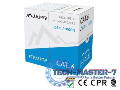 Kabel FTP Kat.6 CU 305 m drut szary Kabel FTP Kat.6 CU 305 m drut szary