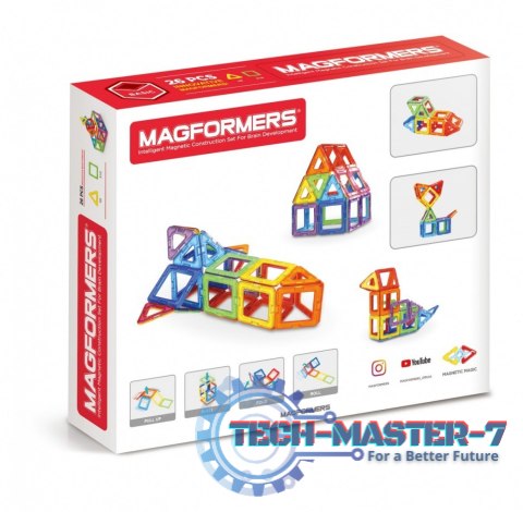 Klocki magnetyczne basic 26 elementów Klocki magnetyczne basic 26 elementów