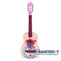 Gitara dla dzieci różowa duża - 34` drewniana 6 strun metalowe i nylonowe ECOTOYS ECOTOYS