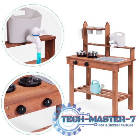 Kuchnia błotna dla dzieci outdoor z drewna jodłowego ECOTOYS ECOTOYS Kuchnia błotna dla dzieci outdoor z drewna jodłowego ECOTOYS ECOTOYS