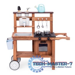Kuchnia błotna outdoor dla dzieci z akcesoriami drewno jodłowe ECOTOYS ECOTOYS
