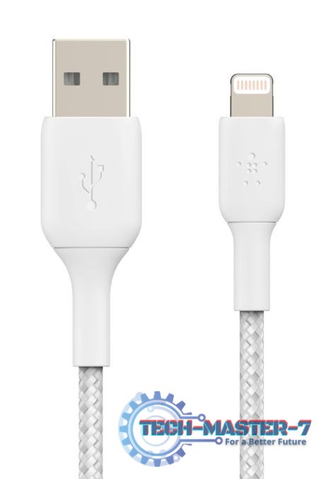 Kabel Braided USB- Lightning 1m biały Kabel Braided USB- Lightning 1m biały