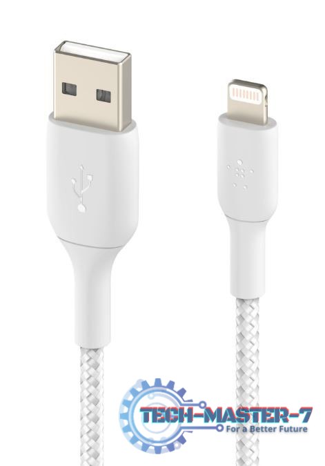 Kabel Braided USB- Lightning 1m biały Kabel Braided USB- Lightning 1m biały