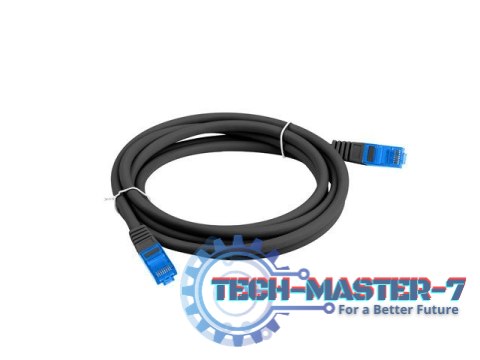 Patchcord kat.6a S/FTP CCA 1.0m Czarny Patchcord kat.6a S/FTP CCA 1.0m Czarny