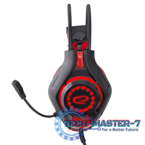 Słuchawki z mikrofonem gaming Deathstrike Czerwone Słuchawki z mikrofonem gaming Deathstrike Czerwone