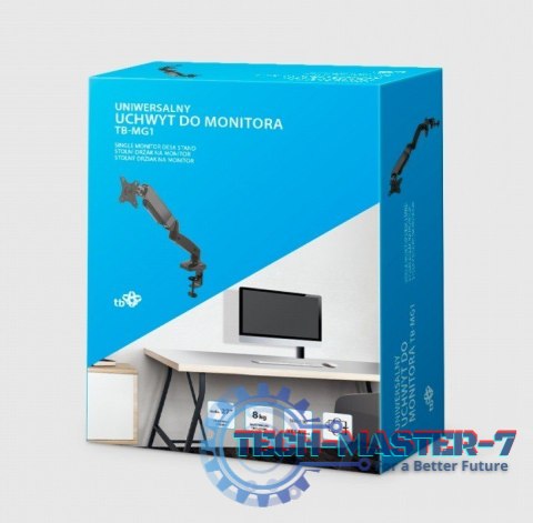 Uchwyt TB-MG1 do monitora na sprężynie gazowej do 27 cali 8kg Uchwyt TB-MG1 do monitora na sprężynie gazowej do 27 cali 8kg