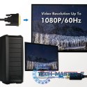 Kabel DisplayPort 1.2 do DVI 2m Czarny Kabel DisplayPort 1.2 do DVI 2m Czarny