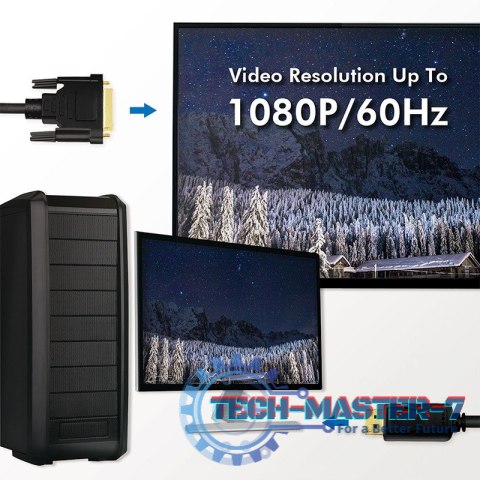 Kabel DisplayPort 1.2 do DVI 2m Czarny Kabel DisplayPort 1.2 do DVI 2m Czarny