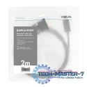Kabel DisplayPort 1.2 do DVI 2m Czarny Kabel DisplayPort 1.2 do DVI 2m Czarny