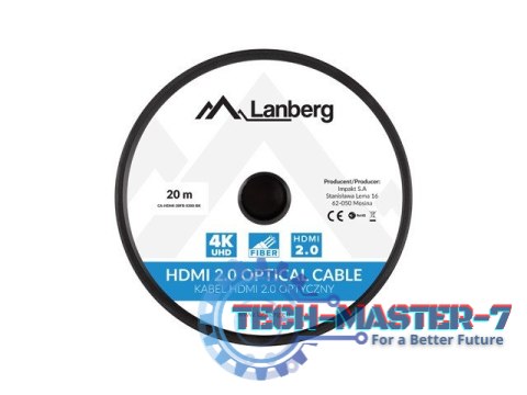 Kabel HDMI M/M v2.0 CA-HDMI-20FB-0200-BK 20m czarny Kabel HDMI M/M v2.0 CA-HDMI-20FB-0200-BK 20m czarny