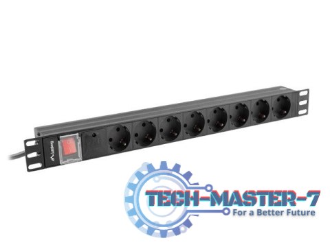 Listwa zasilająca Rack PDU 19 1U 16A 8X schuko 2M czarna Listwa zasilająca Rack PDU 19 1U 16A 8X schuko 2M czarna